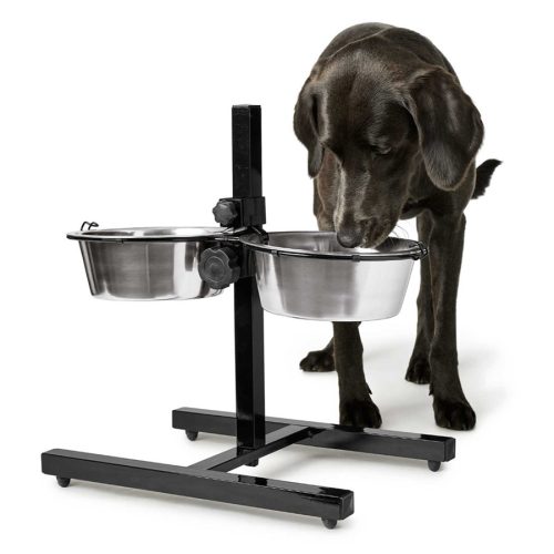Hunter Dog Bar Basic állítható magasságú dupla acél tálas etető-itató